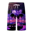 thumbnail image 4 of JAJAHO Mens Hawaiian Shorts Summer Beach Vacation Clothes Tropical Print Loose Fit Drawstring Shorts Soft Bottoms, 4 of 5