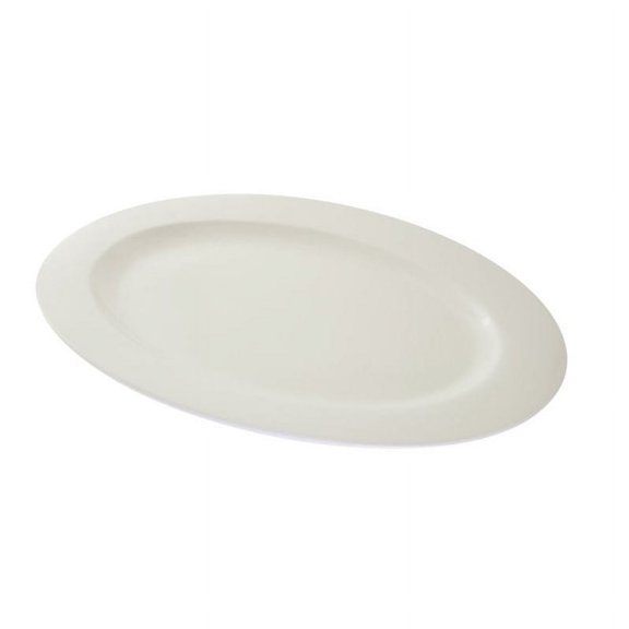 10 Strawberry Street Whittier 22" x 15.125" Oval Platters, Set of 2, White