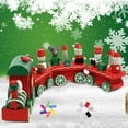 thumbnail image 4 of OUNONA 4 Sets Xmas Train Wooden Christmas Santa Claus Snowman Train for Kids Festive Gift Toy, 4 of 5