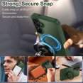 thumbnail image 4 of CASEFIV for Samsung Galaxy S24 Plus Case,with Magnetic Invisible Stand [Military Drop Protection] [Compatible with MagSafe] Shockproof Slim Translucent Anti-Slip,Green, 4 of 8