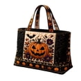thumbnail image 2 of Halloween Fabric Tote Bag with Padded ed Spooky Design,Gothic Carryall for Autumn Fall Party,Vintage Open Top Purse for Her,1 Pack, 2 of 3