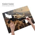 thumbnail image 2 of 500 Piece Vintage Military Aircraft Jigsaw Puzzle For Adults – Challenging Wooden Brain Exercise, Stunning WWII Desert City Flight Artwork, Relaxing Activity, Gift & Home Decor, 2 of 7