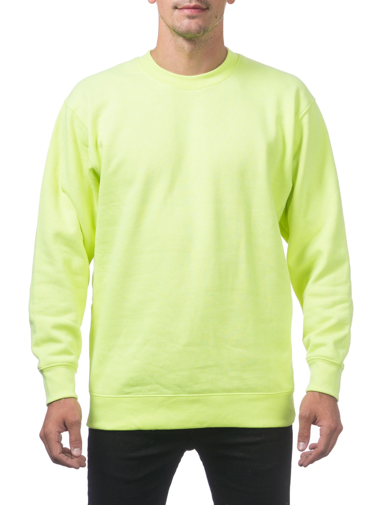 Pro Club Men's Comfort Plain Blank Crew Neck Fleece Pullover Sweater