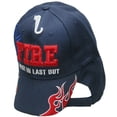 thumbnail image 2 of Fire Department Dept First In Last Out Shadow Blue Embroidered Cap Hat R1, 2 of 4