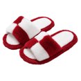 thumbnail image 6 of Agkizg Womens Fuzzy Slippers, House Slippers, Colorblock Open Toe Fuzzy House Slippers Soft Plushes Comfortable Casual Indoor Bedroom Daily Slippers, 6 of 7