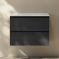 thumbnail image 3 of Liberte 30" Wall-Mounted Bathroom Vanity in Black Oak with 3-Hole Widespread Sink Top, 3 of 6