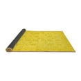 thumbnail image 2 of Ahgly Company Indoor Round Oriental Yellow Traditional Area Rugs, 8' Round, 2 of 4