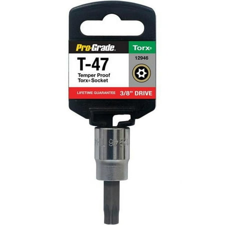 UPC: 0035794129453 | Pro-Grade 12946 0.37 in. Drive x T47 Tamper Proof Torx Socket