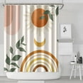 thumbnail image 2 of Mid Century Abstract Boho Aesthetic Shower Curtain Set, Sun Bohemian Modern Minimalist Bathroom Bathtub Decor, Washable Cloth Fabric Bath Curtain with 12 Hooks 72x72 Inches Cortina de baño, 2 of 6