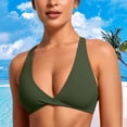 thumbnail image 4 of New & Trending NMMUED Bikini Tops for Women, Bathing Suit Top, Triangle Bikini Top, Push Up Bikini Top, Padded Bikini Top, Army Green L, 4 of 5