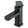 Verolina Bathroom Counter Basin Square Base Faucet Black Hot and Cold