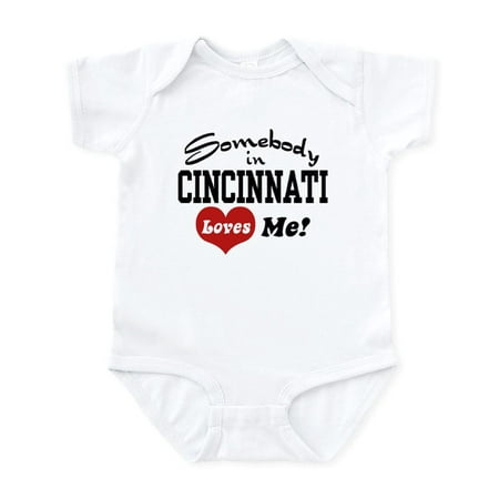 

CafePress - Somebody In Cincinnati Loves Me Infant Bodysuit - Baby Light Bodysuit Size Newborn - 24 Months