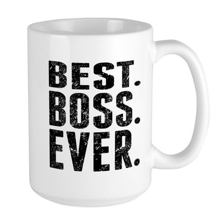 CafePress - Best. Boss. Ever. Mugs - 15 oz Ceramic Large (Best Boss Ever Award)