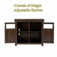 thumbnail image 3 of BIGWOO Sideboard Storage Cabinet with 2 Doors, Wood Coffee Bar Wine Cabinet for Living Room or Dining Room, Coffee 38"x15.35"x35", 3 of 6