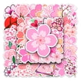thumbnail image 2 of Pegatinas de flores de cerezo, 50 pegatinas estéticas para ordenador portátil, pegatinas impermeables de Sakura, paquete de pegatinas para tazas de coche para álbum de recortes de computador, 2 of 5
