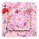 thumbnail image 1 of Paquete de pegatinas de vinilo impermeable con forma de flor, 50 unidades, 1 of 2