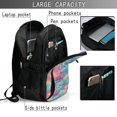 thumbnail image 4 of Disketp blue pink colorful cracked texture Mochila de Viaje Estampada para Laptop con Puerto de Carga USB, Mochila Impermeable para Computadora – Regalo para Hombres y Mujeres, 4 of 7