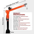 thumbnail image 3 of Electric Winch 2000 lb 12V Folding Truck Crane, Swivel Pickup Truck Jib Cranes with 1100lb Capacity, Electric Truck-Mounted Crane for Household, Building & Transport, 3 of 9