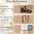 thumbnail image 5 of 4 Pack Clear Zipper Pouches, Lavender Hard Shell Travel Toiletry & Cosmetic Organizer Bags, Diaper Bag Pouch, Toy Storage Cases, 1 Medium + 3 Small,Lavender, 5 of 6