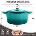 thumbnail image 7 of Joyfair 6 Quart Enameled Cast Iron Dutch Oven with Lid, Round Dutch Oven Pot with Dual Handles for Bread Baking Stewing Roasting - Green, 7 of 7