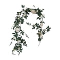 thumbnail image 2 of Artificial Rose Vines Garland 180cm Fake Flower Hanging Vines With Green Leaves, 2 of 6