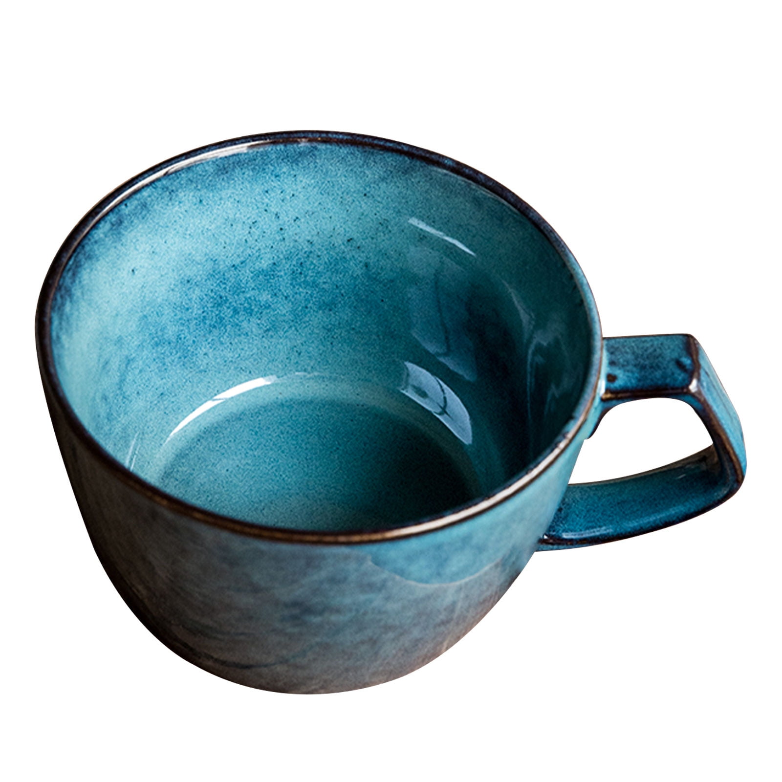 Qeeadeea 650ml Ceramic Soup Cup With Handle, Deep Cereal Bowl Microwave