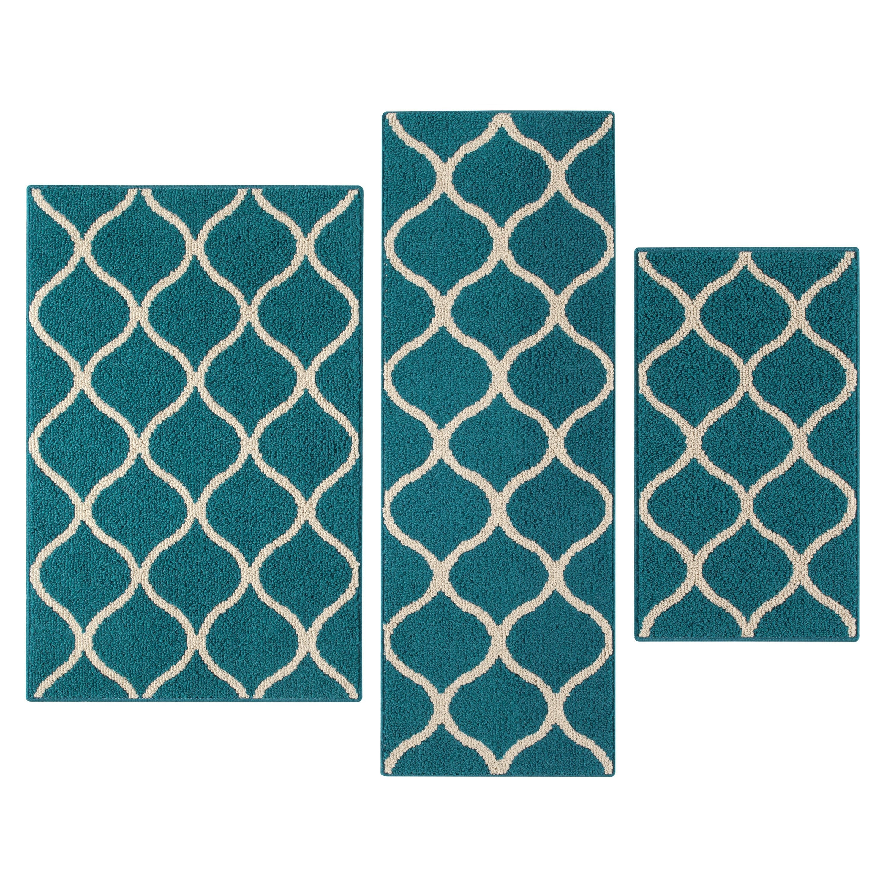 Mainstays Machine Washable Sheridan Fret Accent Rug Set ...