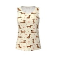 thumbnail image 3 of Picia Heart Dachshund Pattern Women's Workout Tank Top,Breathable Activewear,Slim Fit Athletic Top,Versatile Workout Moisture-wicking top-, 3 of 9