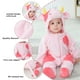 thumbnail image 2 of Disfraz TONWHAR, traje de bebé con forma de animal, mameluco, vaca rosa, 2 of 9
