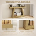 thumbnail image 3 of HOMCOM Table Console Style Ferme de 55 Pouces, Table de Sofa derrière le Canapé, Chêne, 3 of 9