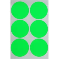 Royal Green, Neon Green Sticker 50mm dot labels, Round 2" inch Easy Peel Stickers, 540 pack