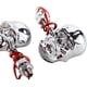 thumbnail image 3 of (Plata-67*47mm,M10mm)2 uds. Señales de giro LED de calavera Punk para la mayoría de las motocicletas, accesorios de reacondicionamiento personalizados para motocicletas de 12V, 3 of 5