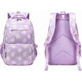 thumbnail image 3 of 3 Piece Daisy Print Backpack Insulated Lunch Box Pencil Pouch Set Waterproof Oxford Travel Daypack, 3 of 7