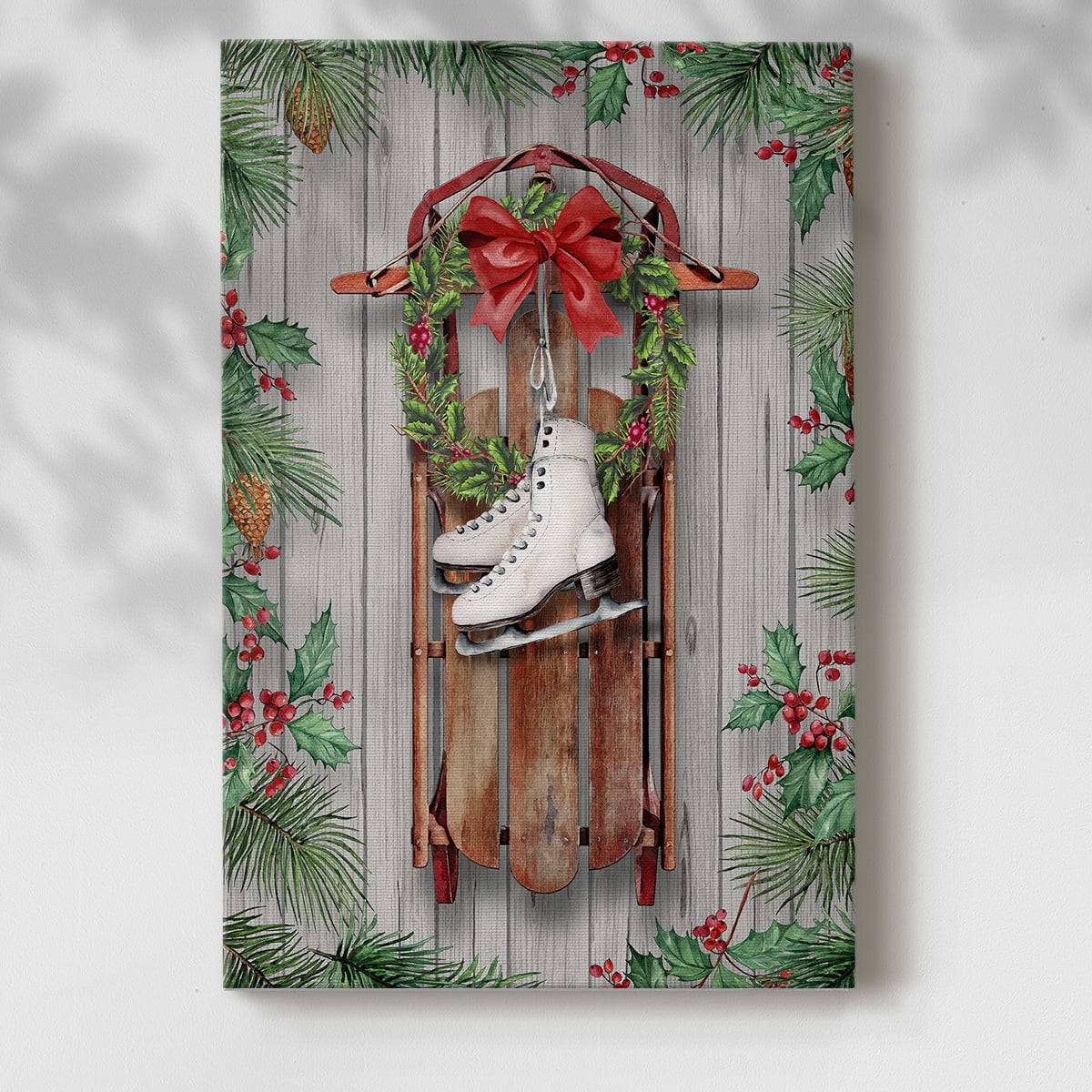 Sled and Skates- Gallery Wrapped Canvas