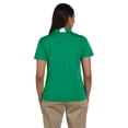 thumbnail image 3 of Harriton Side Blocked Micro-Pique Polo (M355W) Kelly Green/White, S, 3 of 3