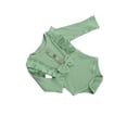 thumbnail image 3 of Baby Autumn Clothes Round-Neck Ruffle Long-Sleeves Rompers with Bowknot, 3 of 5