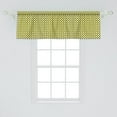 thumbnail image 2 of Ambesonne Yellow and White Window Valance, Old Fashioned Checkered Pattern Black Lines Geometrical Squares, Curtain Valance for Kitchen Bedroom Decor with Rod Pocket, 54" X 18", Yellow White Black, 2 of 3