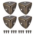 thumbnail image 1 of Unique Bargains 26x26x26mm Metal Box Corner Protectors Electroplated Bronze Tone 20 Pack, 1 of 5