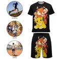 thumbnail image 5 of Kids Lion Kin T Shirt Shorts Set 2 Piece Graphic Short Sleeve Outfit Set for Boys Girls, 5 of 8