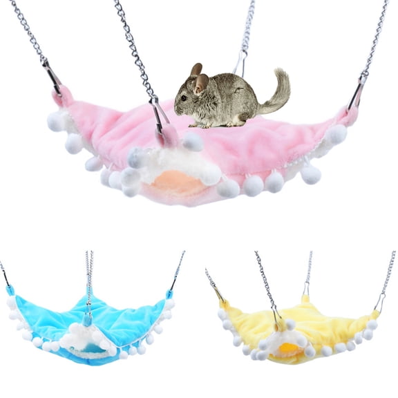 Pet Hamster Warm Double Layer Hanging Hammock Soft Nest House Cage Sleeping Bed