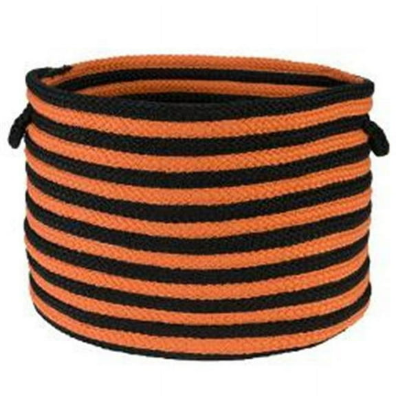 Spunky Stripe Basket Black & Orange 14in.x10in.
