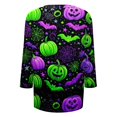 thumbnail image 6 of Halloween 3/4 Sleeve V Neck Shirt for Women Funny Halloween Graphic Tee Fall Winter Loose Fit Tops, 6 of 6