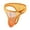 Orange, variant on Men's Breathable Mesh Low Waist Briefs Triangle See Through Underwear, L, Hot Pink