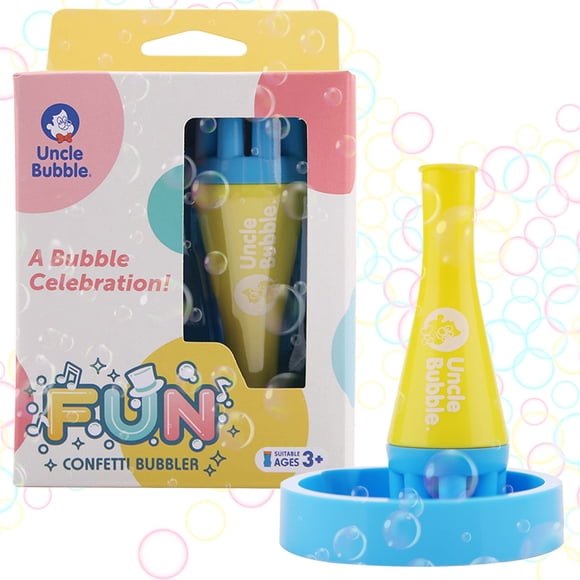 Bubble Blower Uncle Bubble Mini burbujeador de confeti no tóxico