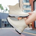 thumbnail image 6 of XIMIN Men's Rubber Rain Boots Short Boots Lightweight Waterproof Boots Heels Non-Slip Rubber Sole Fishing Casual Shoes Outdoor Walking Water Shoes Ankle Boots (40, Beige), 6 of 6