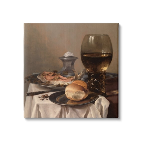 Stupell Industries Still Life with Salt Pieter Claesz Classical Painting Painting Gallery Wrapped Canvas Print Wall Art, Design by one1000paintings