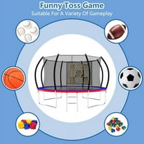 Baluue 12FT Trampoline with Enclosure - Recreational Trampolines with Ladder, ASTM Approval Outdoor Trampoline for Kids