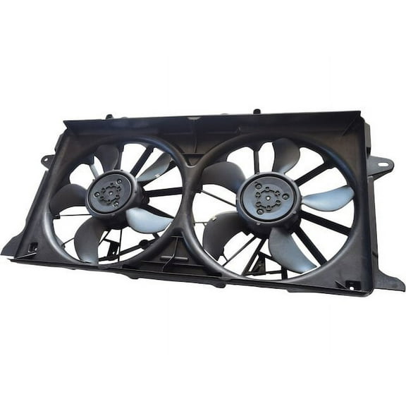 Dual Radiator and Condenser Cooling Fan Assembly - Compatible with 2014 - 2018 GMC Sierra 1500 2015 2016 2017