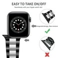 thumbnail image 2 of WFEAGL Stainless Band Apple Watch Band Replacement Strap 42mm 44mm 45mm Black Silver, 2 of 5