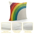thumbnail image 4 of GOSMITH AVOIN Happy St Patricks Day Saying Shamrock Throw Pillow Cover Watercolor Rainbow Lucky Clover Cushion Case for Sofa Couch, 4 of 5
